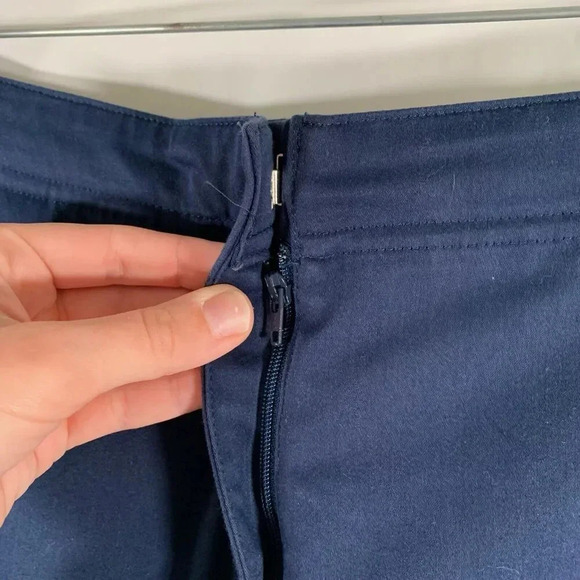 Lady Hagen Golf Pants Women's 8 Solid Blue Mid Rise Button Zip Cotton Blend - Picture 5 of 10